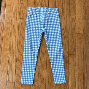 Blue Gingham Kids Leggings